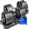 Everleven Manubri Regolabili Set | 12kg |18kg | 24kg | 40kg | 15 Regolazioni di Peso | Manubrio Singolo | Dumbbell Componibile | regolabile e salvaspazio [FIX LOCK] Pesi per Home Gym Allenamento di Forza