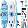 Niphean SUP Gonfiabile con Sedile,(Ultraleggero) Tavola SUP per Donne, Tavola SUP Gonfiabile con Pinna StabilTrac per +30% di Stabilità, Tavola da SUP Antiscivolo per Yoga e Animali Domestici