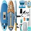 Niphean Tavola gonfiabile con accessori, 320 cm/381 cm, stabile SUP | Tavola da stand up paddle rigida, capacità 450/550 libbre, per adulti, giovani principianti, antiscivolo, kit di riparazione