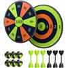 KOTO darts KOTO - Bersaglio Velcro Bambini, 2 in 1, 14 Pollici, 6 Freccette, 6 Palline | Due Lati Reversibili, Gioca con Freccette o Palline, Punteggi fino a 100, 3x Verde e 3x Nero, Aderenza Immediata