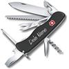 Victorinox Coltello da Tasca Outrider con Richiesta Stampa Auf der Conchiglia I Regalo per Uomini Donne I per Compleanno I Svizzero Personalizzato con 14 Funzioni 0.8513 - Nero, 111 x 31 x 21.5 mm