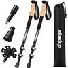 Relaxdays Bastoncini trekking, scelta colore | set da 2, telescopici regolabili 100-135 cm, alluminio, borsa, accessori