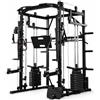 PH Fitness Power Rack Con Smith Machine, Cable Crossover E Leg Press - Con Jammer Arms, Stazione Multifunzione Completa Per Home Gym E Studio