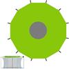 Generic Telo ombreggiante per trampolino Telone Oxford Esterno | Tetto Trampolino Per salti, sport all'aperto, compleanni, picnic, attività comunitarie, piscina, parchi