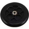 DEEPCRAFF Ruota Anteriore per Monopattino Elettrico 6 Pollici in PU Nero | Assemblaggio Completo, Alta Concentricità, Minimizza Vibrazioni, Leggero e Portatile, per Aree Residenziali e Sentieri