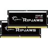 G.skill Ram SO-DIMM DDR5 32Gb G.Skill Ripjaws 4800MHz 2Rx16 Cl34 1.1V Nero [F5-4800S3434A16GX2-RS]