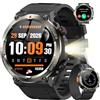 Blackview Smartwatch Uomo, Smartwatch Militare Uomo Fitness con Chiamate Bluetooth 1.45 Orologio Intelligente 100+ Modalità Sportive/Cardiofrequenzimetro/SpO2/Torcia/Bussola per Android iOS