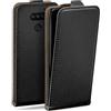 MoEx Custodia a Portafoglio per LG K50s, Pieghevole, Protezione Completa a 360 Gradi, Pelle vegana, Custodia per Cellulare con Chiusura Verticale, Magnetica, Profondo - Nero