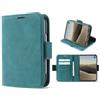 Cracedily Cover per iPhone Duo Case, Custodia Cover Pelle Premium Portafoglio con Porta Carte Magnetica Supporto Protezione Flip Case Custodia per Apple iPhone Duo, Blu-verde