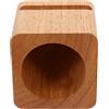 HEMOTON Supporto per Cellulare in Legno Marrone Amplificatore Audio Cubico | Design Rustico Fatto a Mano, Superficie Liscia, per Ufficio e Cucina, Include 1 Supporto per Telefono