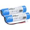 vhbw 2x batteria compatibile con Zafferano Pina Pro lampada da tavolo, da comodino (2600mAh, 3,7V, Li-Ion)