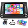 Hodozzy 4GB+64GB Autoradio per FIAT Panda 169 2003-2012 Wireless Carplay | Android 7 Pollici Touch Schermo Autoradio con Android Auto Stereo 2 Din Bluetooth DSP GPS WiFi Radio FM RDS SWC Telecamera