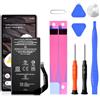 HUAENG Batteria per Pixel 7A, 4385 mAh, batteria di ricambio per Pixel 7A 6,1, modelli GWKK3, GHL1X, G0DZQ, G82U8, con strumento di riparazione incluso