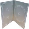 Generic Custodia trasparente per 3 dischi, DVD, CD, custodia rigida organizer per 3 dischi (bianco)