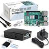 db-tronic Raspberry Pi 4 3 GB Starter Kit | Edizione nera da 64 GB | Alimentatore da 15 W | Alloggiamento | Cavo Micro HDMI 4K | Dissipatori | ideale per Home Assistant e la smart home