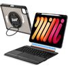POMBOU Custodia con tastiera per iPad Air 13 pollici (M4/3/2) /Pro 12,9 | Tastiera Bluetooth senza fili rimovibile, con portapenne, illuminazione a 7 colori, supporto regolabile a 360°
