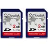 Cloudisk Scheda SD UHS SDXC Flash Memory Card 2 Pack (2 GB)
