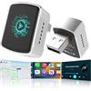 COCOING Adattatore wireless CarPlay e Android Auto (2 in 1) - Adattatore mini USB/USB-C converte cablato in wireless, Plug & Play, stabile senza ritardi per iPhone e Android (aggiornamento 2025)