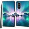 Salanheo Cover per Samsung Galaxy S26 FE, Ocean Aurora | Portacarte, Chiusura Magnetica, Flip Case, Antiurto Custodia, Funzione Stand