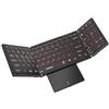 JOMAA Tastiera pieghevole wireless Bluetooth da 2,4 G, con trackpad, retroilluminazione RGB, silenziosa, ricaricabile, dimensioni standard, tastiera da viaggio per laptop, tablet, telefono