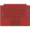 Synchro Bands Type Cover per Microsoft Surface Pro 7+ Pro 7 Pro 6 Pro 5 Pro 4 Pro 3 generazione, tastiera Bluetooth con trackpad, ricarica USB, layout tedesco QWERTZ (rosso, retroilluminazione)