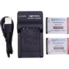Dot.Foto SLB-10A Premium 1050mAh Batteria (x2) & Caricabatterie USB Compatto per Samsung EX2F, ES55, ES60, WB200F,WB250F, WB280F, WB350F, WB500, WB550, WB700, WB750, WB800F, WB1100F
