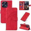 LACAE Cover a Libro per Motorola Edge 70 Pro/Edge 70 Pro Plus Pro+ | Custodia Flip in Pelle PU, Porta Carte, Chiusura Magnetica, Funzione Supporto, Case, Red