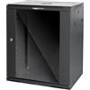 Mach Power Armadio Rack 19 12U Profondità 45 cm da Parete con Ventola, Montanti Regolabili e Laterali Removibili, Nero (AR-1264WB) (12 unità)
