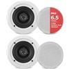 Pyle Altoparlanti a Incasso 16,5 Centimetri, Casse Audio a Due Vie con Woofer e Tweeter in Polimero, Risposta Frequenza 70Hz-20kHz, Speaker Potenza Picco 200 Watt