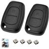 Kxathfa 2 Pezzi Guscio Chiave per Vivaro Traffico Renault Movano Kangoo Nissan, Guscio Chiave Telecomando per Renault, Custodia Telecomando Vuota in Plastica con 4 Switch, Sostituzione Senza Elettronica