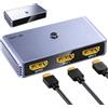 Leikurvo 8K HDMI Switch, 2 in 1 Out - HDMI 2.1, splitter 8k 4k 60Hz HDMI per TV, PC, monitor, lettore Blu-ray, console, proiettore