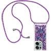 Paekear Custodia per Cellulare con Corda per Xiaomi Redmi Note 13 Pro 4G/Poco M6 Pro 4G Case, Liquido Sabbie Mobili Bumper TPU Cover con Collana Practical Stylish/Necklace Cordoncino Cordino Tracolla