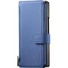 COQUE Custodia Magnetica Con Portacarte Per Motorola Razr Fold-Blu | Portafoglio in Pelle, Chiusura Magnetica, Anello Supporto Kickstand, Slot Carte con Cerniera, Ricarica Wireless