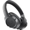 Fresh 'n Rebel Clam Core 2 Cuffie Bluetooth Wireless Over-Ear con Microfono, 70h di Autonomia, Chiamate Nitide, Suono via App, Connessione a 2 Dispositivi, Ascolto anche con Cavo USB-C (Storm Grey)