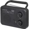Trevi RA 7F64 Radio Portatile AM/FM, Nero | Presa Cuffia, Alimentata a Batteria 3xc (UM2) non incluse