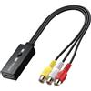 PROZOR Convertitore AV RCA a HDMI 1080P con Selettore 4:3/16:9 | Per console retro, lettori DVD, VHS e TV HDMI, conversione audio e video Plug & Play