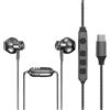 Jnchdghwa Cuffie Live Ear Return 20-20KHZ Type-C 1.2m HD Riduzione del Rumore Suono di Alta qualità Super Nero