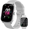 Qecnato Smartwatch Uomo Donna, 1.95HD schermo curvo Contapassi Sonno Cardiofrequenzimetro, Smart watch IP68 per iOS/Android