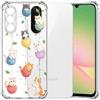 Choeeu ChoosEU Trasparente Cover per Samsung Galaxy A57 5G con Fiori, Gatto | Sottile TPU Silicone Trasparente Custodia, Disegni Colorate Fiore Fiori Motivo, per Ragazza, Antiurto Protettiva Morbido Case