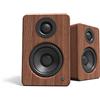 Kanto YU2 Desktop Speakers | 3 Drivers | 3/4 Silk Dome Tweeter | Class D Amplifier | 100 Watts | Built-in USB DAC | Pair | Walnut