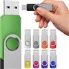 FEBNISCTE Chiavetta USB3.0 8GB 10 Pezzi Memoria Flash Penne USB 3.0 - Metallo Pendrive 8 Giga Elegante Pennetta USB Portatile - FEBNISCTE Pen Drive 8 GB Colorata Regalo Natalizio Economica Chiave USB3.0