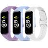 Vancle 【3 Pezzi】 Cinturino Per Samsung Galaxy Fit 2 SM-R220, Cinturini Traspirante Braccialetto di Ricambio per Samsung Galaxy Fit 2,Viola Chiaro+Blu+Bianco