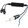 Rimoody FM AM Auto Antenna Adattatore Cavo Dual Fakra Maschio a Spina DIN ISO con Cavo Amplificatore Attivo 12V per AUDI VW Universal Autoradio FM AM Adattatore Antenna Amplificatore di Segnale
