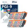 LCL PGI9 Compatibile Cartucce d'inchiostro(20pk,PBK,MBK,C, M,Y,PC,PM,G,R,GY | PGI-9 Sostituzione per Canon PIXMA Pro 9500 Pro9500 Mark II