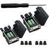 YIOVVOM Connettore DB9 Breakout a terminale di cablaggio RS232 D-SUB maschio adattatori seriali Port Breakout Board modulo senza saldatura con custodia (2 adattatori maschio)