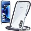 caslord Trasparente Cover con Cordino per Samsung Galaxy A57 | 1,6 m Regolabile | Antiurto | Anti-ingiallimento | Anti-Graffio | Grigio scuro