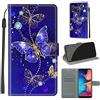 LeviDo-EU LeviDo Cover Compatibile per Samsung Galaxy A20e 2019 Silicone Libro PU Pelle Magnetica Flip Portafoglio con Corda Disegni Antiurto Bumper Motivo Custodia Resistente Protettiva Case, Farfalla 1