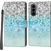 Salanheo Cover per Samsung Galaxy S26 FE, Argento e blu | Portacarte, Chiusura Magnetica, Flip Case, Antiurto Custodia, Funzione Stand