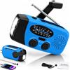 Mvdlinnds Radio solare di emergenza, radio AM/FM/SW con manovella e batteria | Batteria da 2000 mAh per ricarica di emergenza di smartphone, luce di lettura a LED e allarme SOS per esterni e viaggi