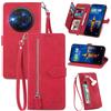 MOJIA Custodia Portafoglio per TCL NxtPaper 60 Ultra, Pelle PU Flip Cover per Telefono con Guscio Interno in TPU, Multifunzione Porta Carte con Cinturino Polso. Rosso